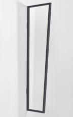 Seitenblende Gutta B1 Acryl klar 200 (7220201) anthrazit, 200 x 60 x 45 cm