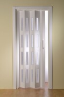 Falttür nach Maß, Luciana, weiß, 4 Fensterreihen Breite 119 cm
