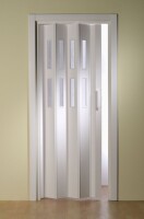 Doppelfalttür Luci, mit 2 Fensterreihen, weiß, BxH 175x202 cm