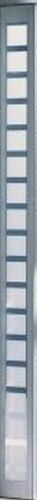 Zusatzlamelle für Falttür New Generation Farbe Alu - Fenster Karo weiss-satiniert BxH 14x205 cm